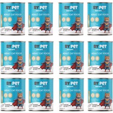Shop A Way Bypet Balık Etli Yetişkin Kedi Konservesi, Yüksek Proteinli, 12 Adet