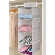 Shop A Way 4 Bölmeli Askılı Dolap Düzenleyici Organizer Gri