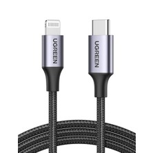 Shop A Way , Mfi Lisanslı Usb-C & Lightning Örgülü Data ve Şarj Kablosu, 2 Metre, Siyah, 60761