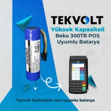 Tekvolt Beko 300TR Yazarkasa - Pos Uyumlu 3.7V 3200MAH Li-Ion Batarya Pil (Yüksek Kapasiteli)