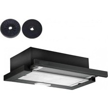 Shop A Way Hibsan Çift Motorlu Aspiratör, Siyah, Karbon Filtreli, Bacasız, Mutfak Için, 500 M³/s Emiş Gücü