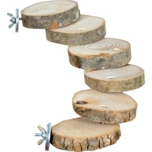 Shop A Way X-Perk Kuş Merdiveni Tünek Tavşan Gine Domuzu Fare Hamster Merdiveni Oyun Parkuru 6 Basamak