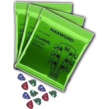 Shop A Way Maxword Gt-Classic-3x Kaliteli Klasik Gitar Teli 3 Takım Set (10 Pena Hediye)