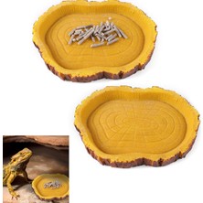 Shop A Way Bolivia's Yemek Kabı, Sürüngenler Için Güvenli ve Sağlıklı Beslenme Çözümü, 2'li Set Su ve Mama Kabı