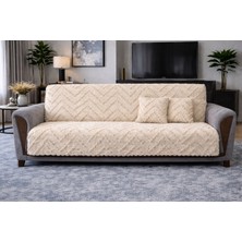 Özdağ Home Concept Şönil Koltuk Örtüsü 175X210 cm + 2’li Kırlent 43X43 cm | Yumuşak Dokulu | Şık Salon Dekoru