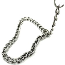 Shop A Way Mizgin Paslanmaz Çelik Zincir Köpek Boğma Tasması Köpek Eğitim Zinciri (M, Gümüş)