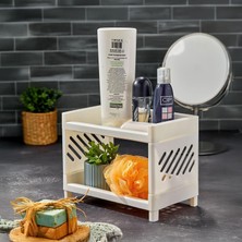 Vento Store 2 Katlı Çok Amaçlı Makyaj Organizeri – Şeffaf Takı & Kozmetik Düzenleyici | Banyo, Mutfak ve Çalışma