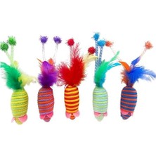 Shop A Way Ip Örgülü Tüylü Fare Kedi Oyuncağı 7.5 cm
