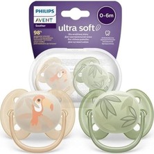 Shop A Way Avent Ultra Hava Emziği Ortodontik ve Bpa, Ekstra Havalandırma Delikleri 0-6 Ay (Erkek Tasarımı) 2'l