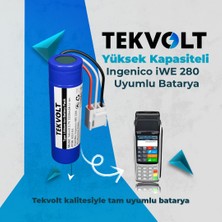 Tekvolt Ingenico Iwe 280 Yazarkasa - Pos Uyumlu 3.7V 3200MAH Li-Ion Batarya Pil (Yüksek Kapasiteli)