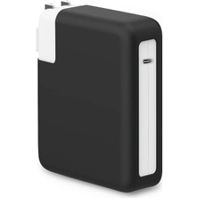 Shop A Way Macbook Şarj Adaptör Için Kılıf (85W-87W-96W) Matte Silicone Siyah