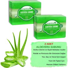 Shop A Way Organicsun Doğal Aloe Vera Sabunu 140 gr x 2 Adet Tüm Cilt Tipleri Için Yatıştırıcı ve Canlandırıcı