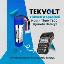 Tekvolt Hugin Tiger T300 Yazarkasa - Pos Uyumlu 3.7V 3200MAH Li-Ion Batarya Pil (Yüksek Kapasiteli)