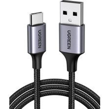 Shop A Way 2.0 A Usb-A & Usb-C Örgülü Şarj ve Data Kablosu, 25 Santimetre, Siyah, 60124