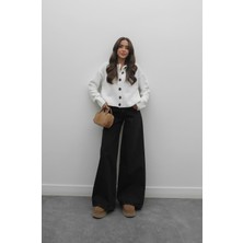 Havoş Füme Mona Wide Leg Jean