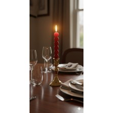  home kırmızı top şamdan mumu