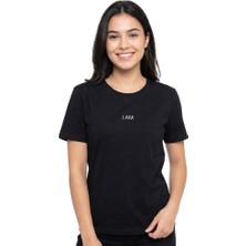 Am Baskı Enfield&co Kadın T-Shirt I Siyah