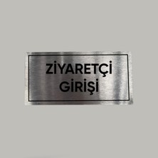 CRF Reklam Promosyon Matbaa Aluminyum Kapı Isimliği Ziyaretçi Girişi Yazılı Arkası Yapışkanlı 10X20 cm