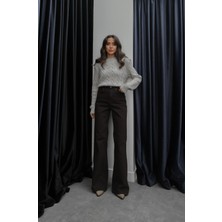 Havoş Acı Kahve Tintli Wide Leg Jean