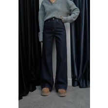 Havoş Lacivert Tintli Wide Leg Jean