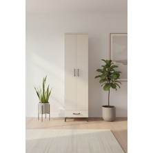 Silva Dolap 5 Raflı Tek Çekmeceli 2 Kapaklı 60X30X221 Aytaşı