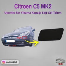 AutoPit 3D Citroen C5 Mk2 (2004–2008) Uyumlu Far Yıkama Kapağı Sağ-Sol Takım