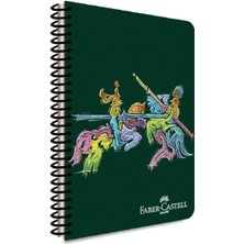 Şövalye Desenli Klasik Spiralli Defter, A4, 120 Yaprak, 70G Kağıt, Çizgili, Dayanıklı Kapak, Kolay Açılan Spiral Cilt, Asorti Renkler