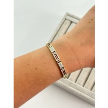 Gold Geometrik Blok Form Bileklik – 14K Özel Seri
