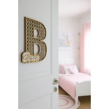 Boncukafası Rattan Kapı Süsü Bebek Çocuk Odası Kapı Süsü Hazeran 30 cm