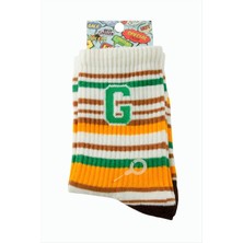 Starseven Çizgili Kolej Çorap 8*28