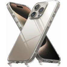 Hippi Iphone 15 Pro Uyumlu Şeffaf Askılı Telefon Kılıf