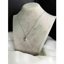 Generic 925 Ayar Gümüş Silver Renkli Kadın Kolye -  Renkli Ayıcık Model