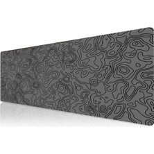 Shop A Way Klasse Pro - 4 Farklı Model Dikişli Kenar 120X60 cm Mouse Pad ( Grey Map Lines)