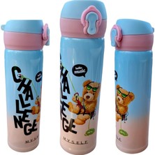 Shop A Way Sevimli Ayıcık Tasarımlı 500 ml Paslanmaz Çelik Termos – Çocuk ve Gençlere Özel, Sıcak ve Soğuk Içec