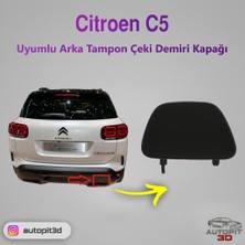 AutoPit 3D Citroën C5 Aircross (2019 → ) Uyumlu Arka Tampon Çeki Demiri Kapağı