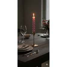  home pembe top şamdan mumu