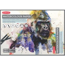 Shop A Way A3 Sulu Boya Kağıdı Bloku, 12 Yaprak, Beyaz, Asitsiz Kağıt, 300 G/m² A3 Çok Renkli