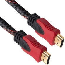 Shop A Way ® Ekstra Kalın Premium Örgülü HDMI Kablo 3 Metre – V1.4 High Speed Gold Uçlu Dayanıklı Computer Cabl