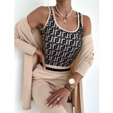 Alpaco Kadın Uzun Kollu Krep Üçlü Takım -Collectıon