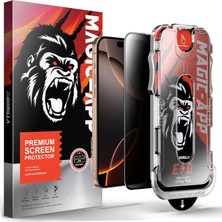 Shop A Way Klasse X-Gorilla iPhone 15 Pro Uyumlu Tam Kaplayan Tozsuz Uygulama 9h Ekran Koruyucu Kırılmaz Temper