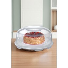 Shop A Way Kek Fanusu & Pasta Fanusu Kilitli Kapaklı Kek Fanusu 7 Litre Krem Krem