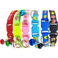 Shop A Way Yonca Desenli Kedi Boyun Tasmas 19X1 cm Turkuaz