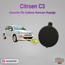 AutoPit 3D Citroen C3 2 (2013-2017) Uyumlu Ön Çeki Demiri Kapağı