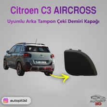 AutoPit 3D Citroen C3 Aircross (2021 → )  Uyumlu Arka Tampon Çeki Demiri Kapağı