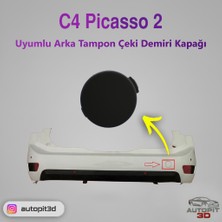 AutoPit 3D Citroën C4 Grand Picasso Iı (2013 → ) Uyumlu Arka Tampon Çeki Demiri Kapağı