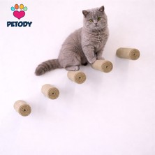 Ascent - Petody Doğal Ahşap Kedi Merdiveni 5 Adet