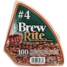 Shop A Way Kahveciniz 4 Numara Ev Tipi Filtre Kahve Kağıdı 100 Adet Beyaz