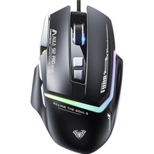 Shop A Way Aula S12 Pro 12800 Dpı 8 Tuşlu Makrolu Kablolu Optik Mouse Siyah