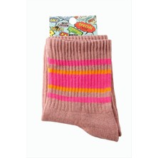 Starseven Çizgili Kolej Çorap 8*28