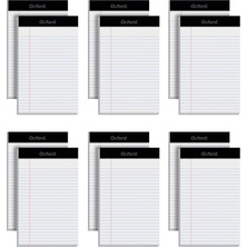 Shop A Way Oxford 5 x 8 Yasal Ped, 12'li Paket, Dar Çizgili, Beyaz Kağıt, Yazı Defteri Başına 50 Yaprak, Abd'de